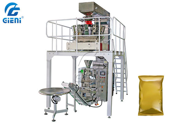 Упаковка Weigher Multihead вертикальная подвергает машину механической обработке запечатывания упаковки еды SS304